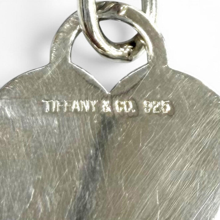 Great TIFFANY&Co. Necklace Heart Tag Toggle Choker Silver 925 Women