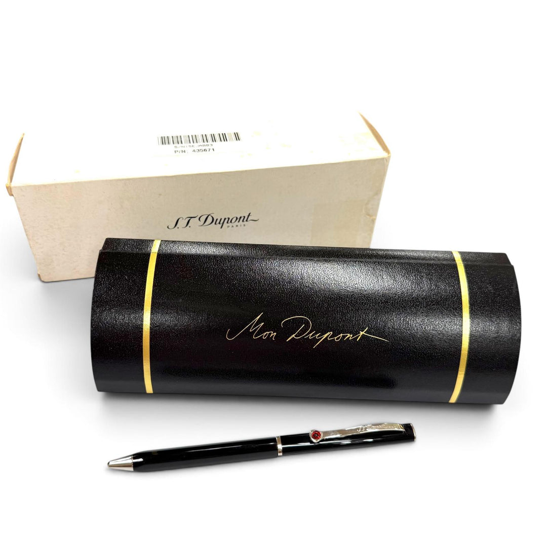 Great Dupont Ballpoint pen Karl Lagerfeld Designed Mont Dupont black Carnelian
