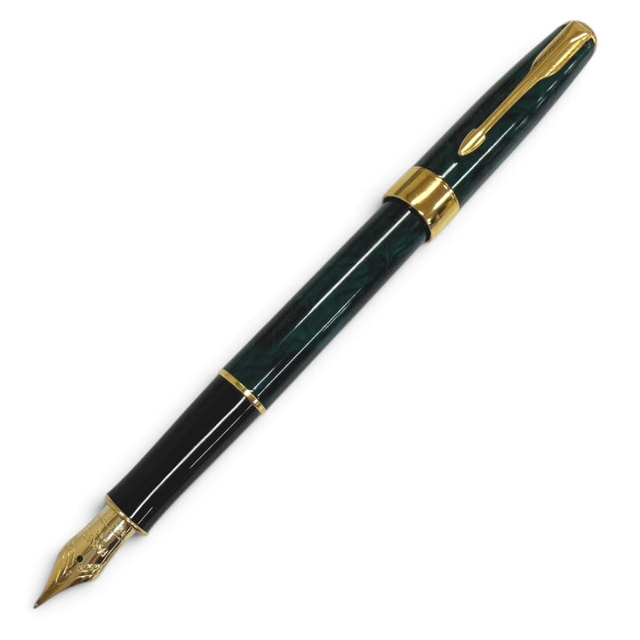 Excellent PARKER fountain pen SONNET Marble Green 18K mens