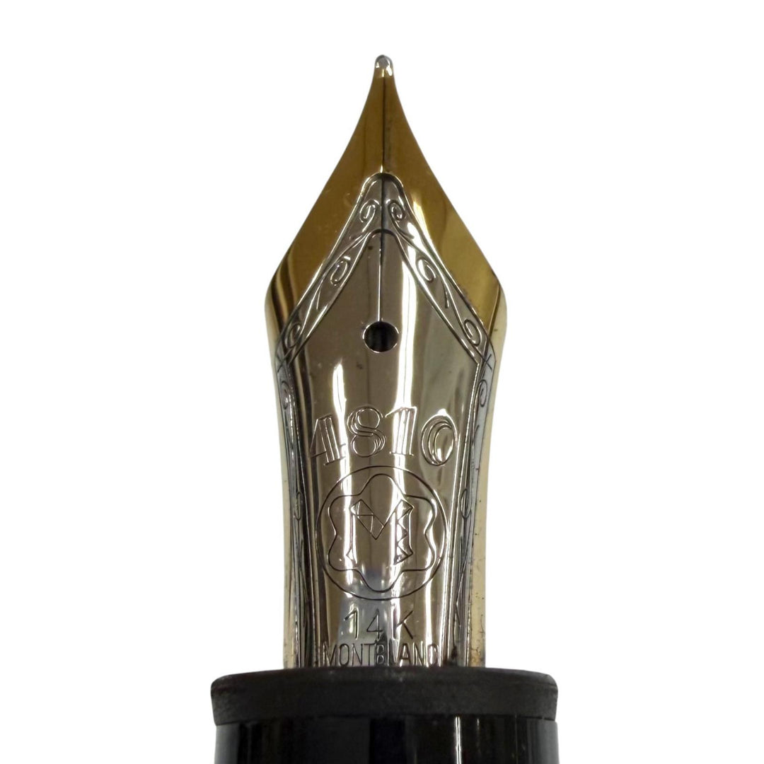 Great MONTBLANC fountain pen Meisterstück 146 white star black 14K mens
