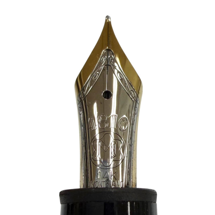 Great MONTBLANC fountain pen Meisterstück 146 white star black 14K mens