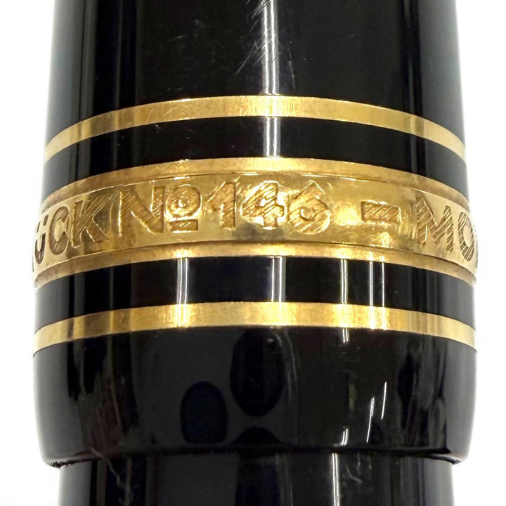 Great MONTBLANC fountain pen Meisterstück 146 white star black 14K mens