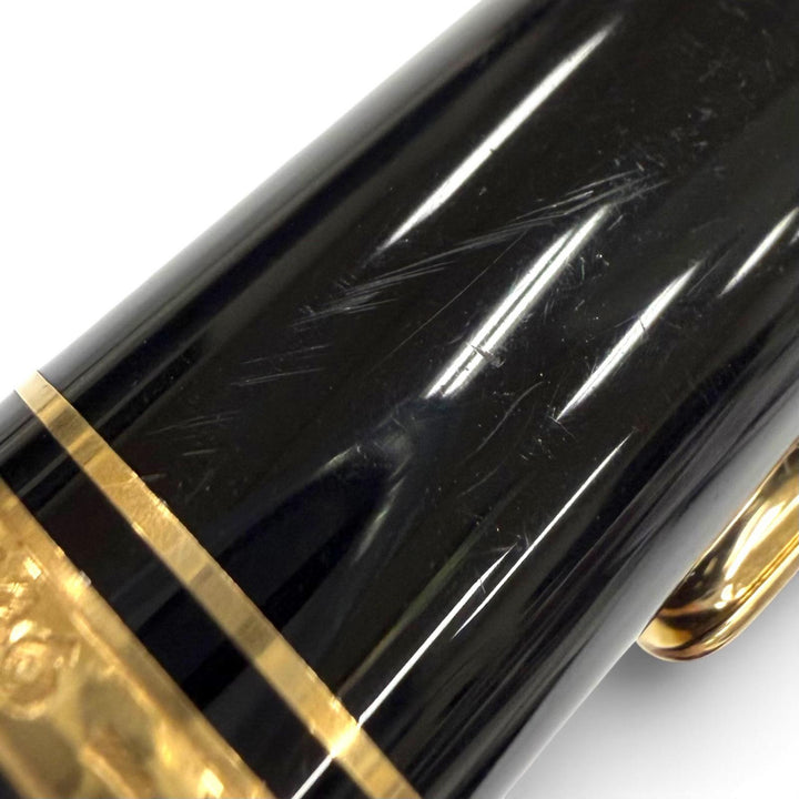 Great MONTBLANC fountain pen Meisterstück 146 white star black 14K mens