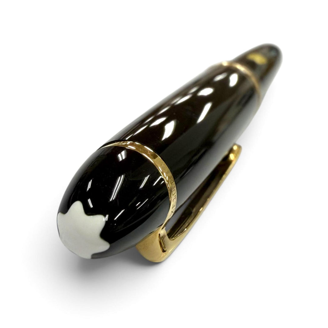 Excellent MONTBLANC fountain pen Meisterstück 146 white star black 14K mens