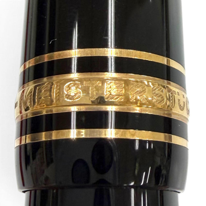 Excellent MONTBLANC fountain pen Meisterstück 146 white star black 14K mens