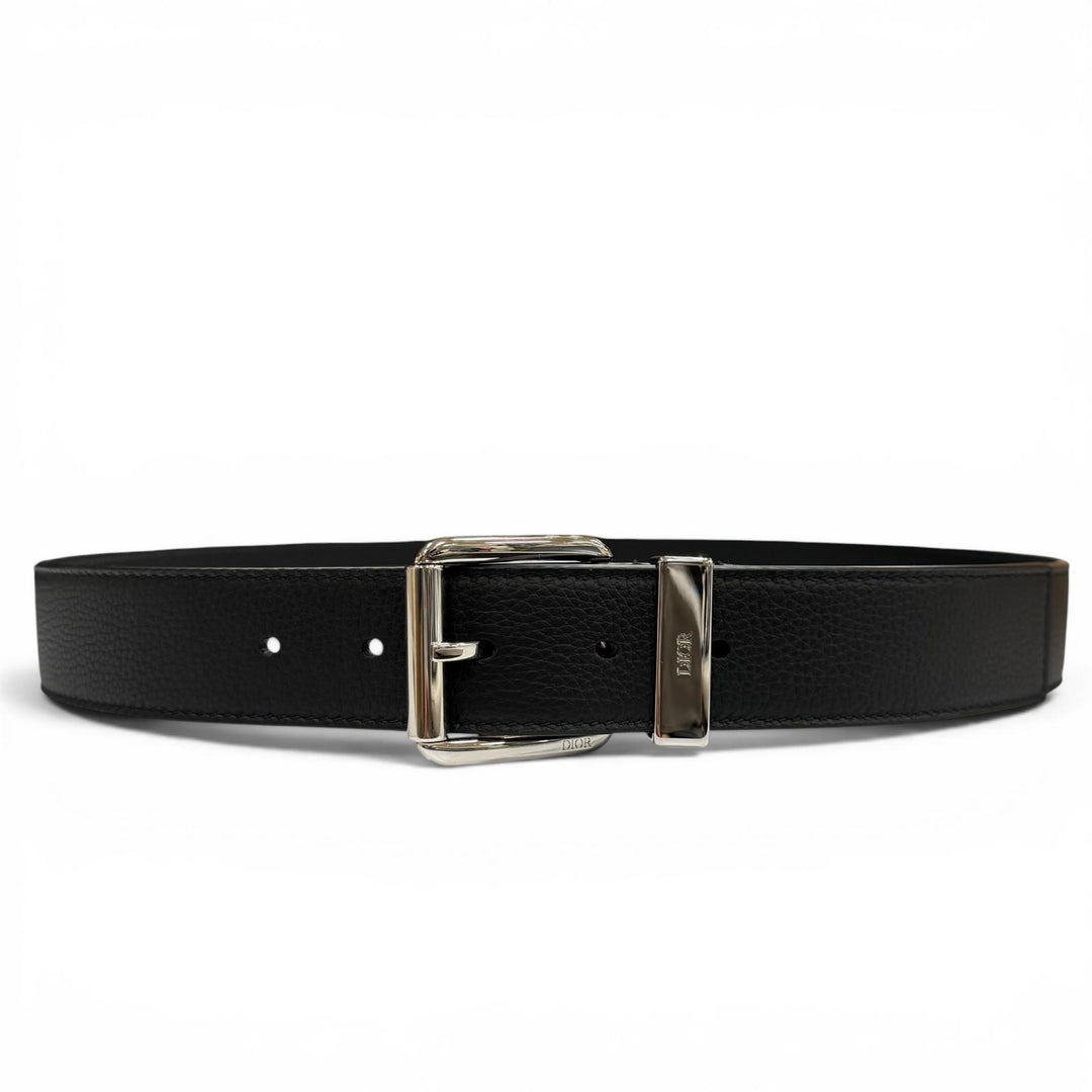 Excellent DIOR belt Gravity black Grained calfskin Leather mens 4333PLYMJH00N