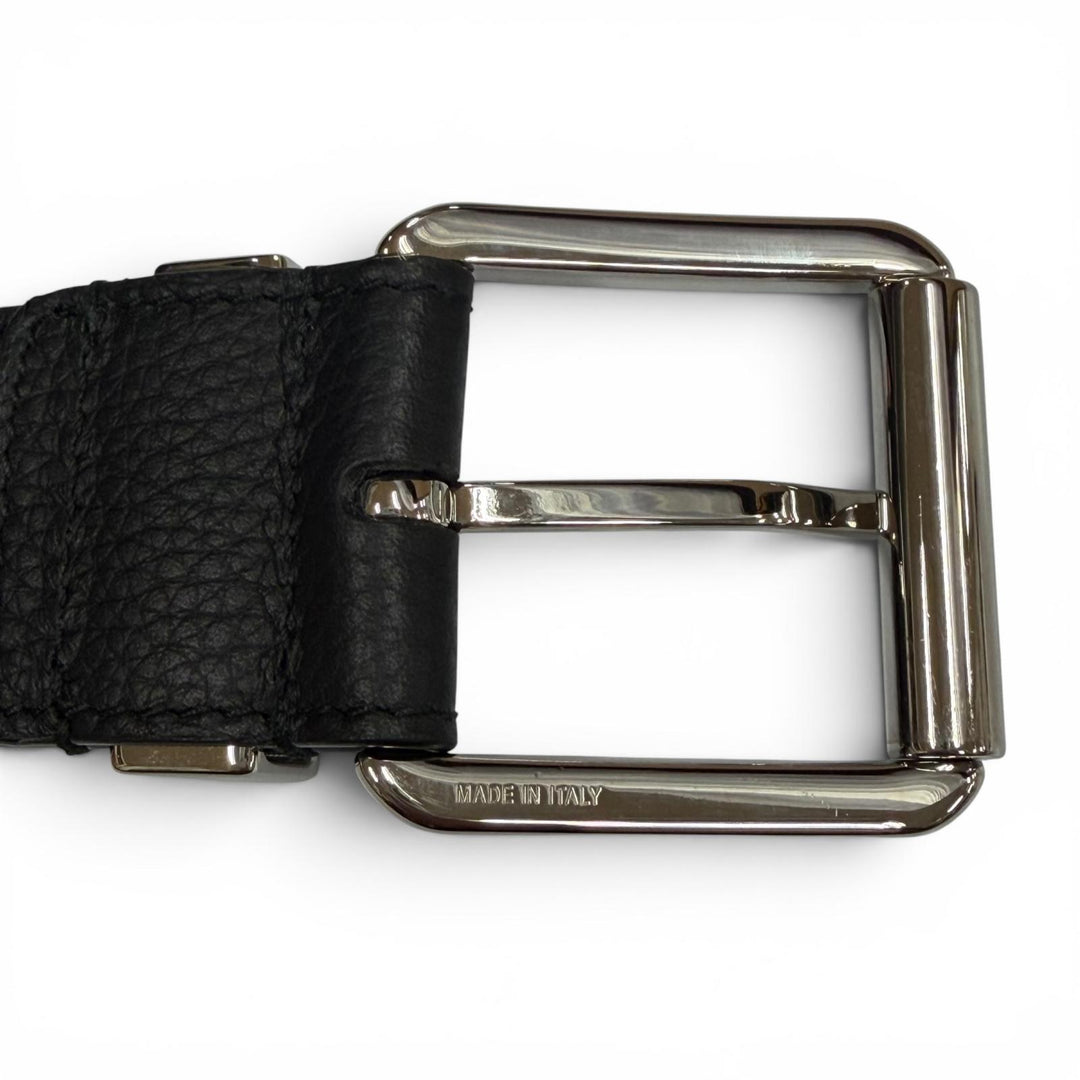 Excellent DIOR belt Gravity black Grained calfskin Leather mens 4333PLYMJH00N