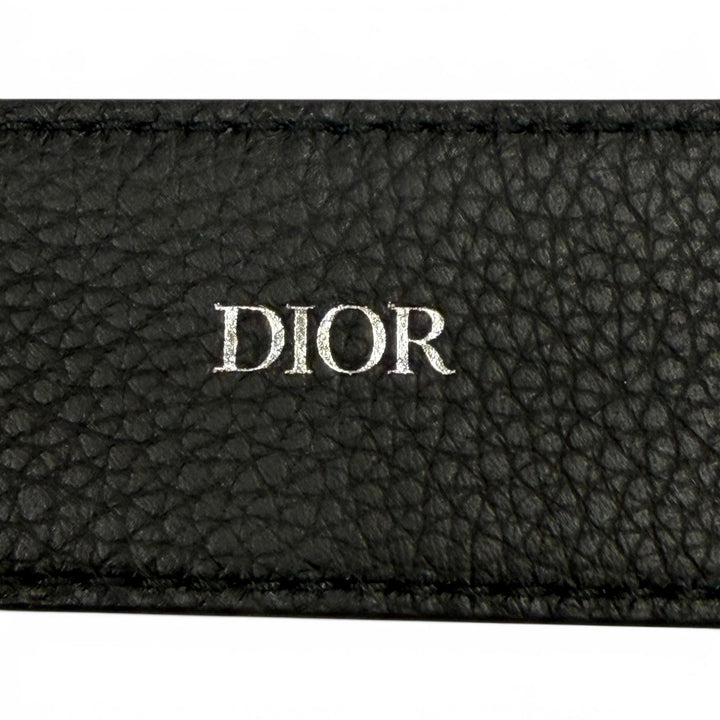 Excellent DIOR belt Gravity black Grained calfskin Leather mens 4333PLYMJH00N