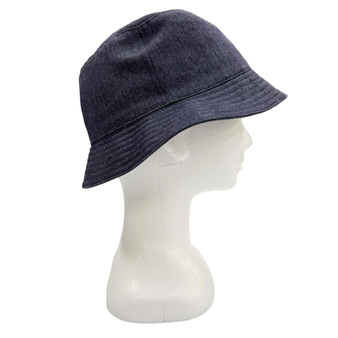 Great HERMES hat Bob Eden Serie Hat bucket Indigo linen mens 57
