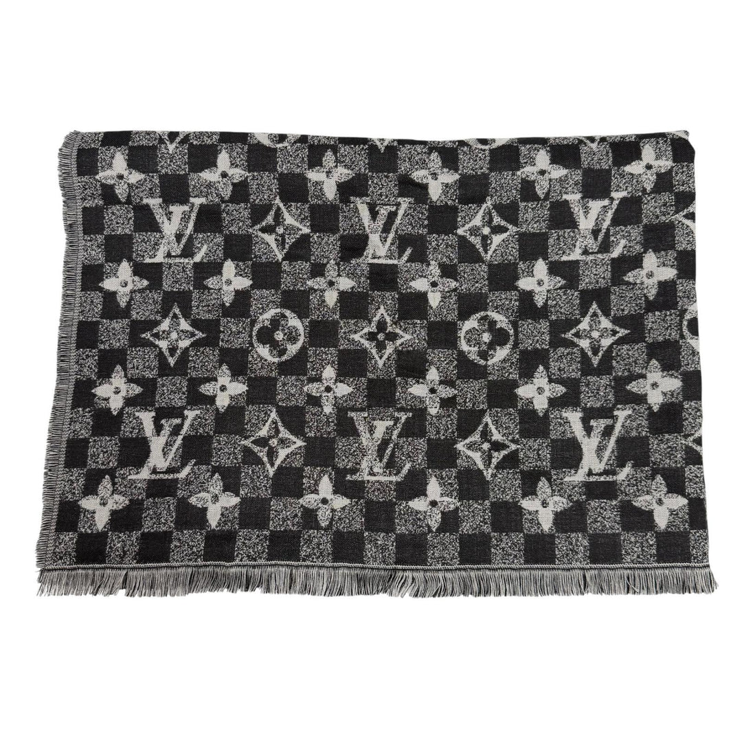Excellent LOUIS VUITTON Stall Etol Damier Gradient black wool mens M76560