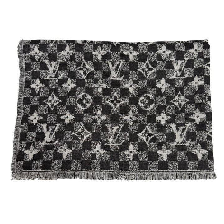Excellent LOUIS VUITTON Stall Etol Damier Gradient black wool mens M76560
