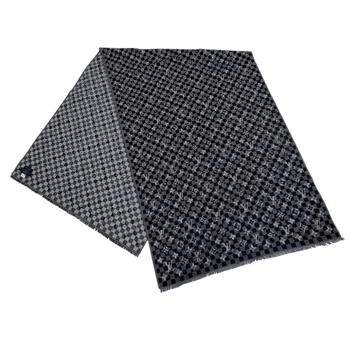 Excellent LOUIS VUITTON Stall Etol Damier Gradient black wool mens M76560
