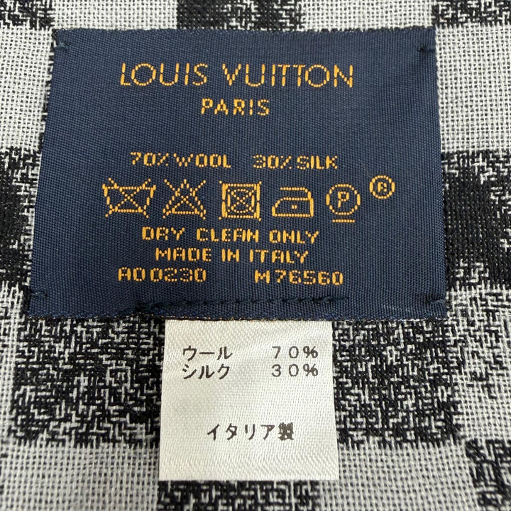 Excellent LOUIS VUITTON Stall Etol Damier Gradient black wool mens M76560