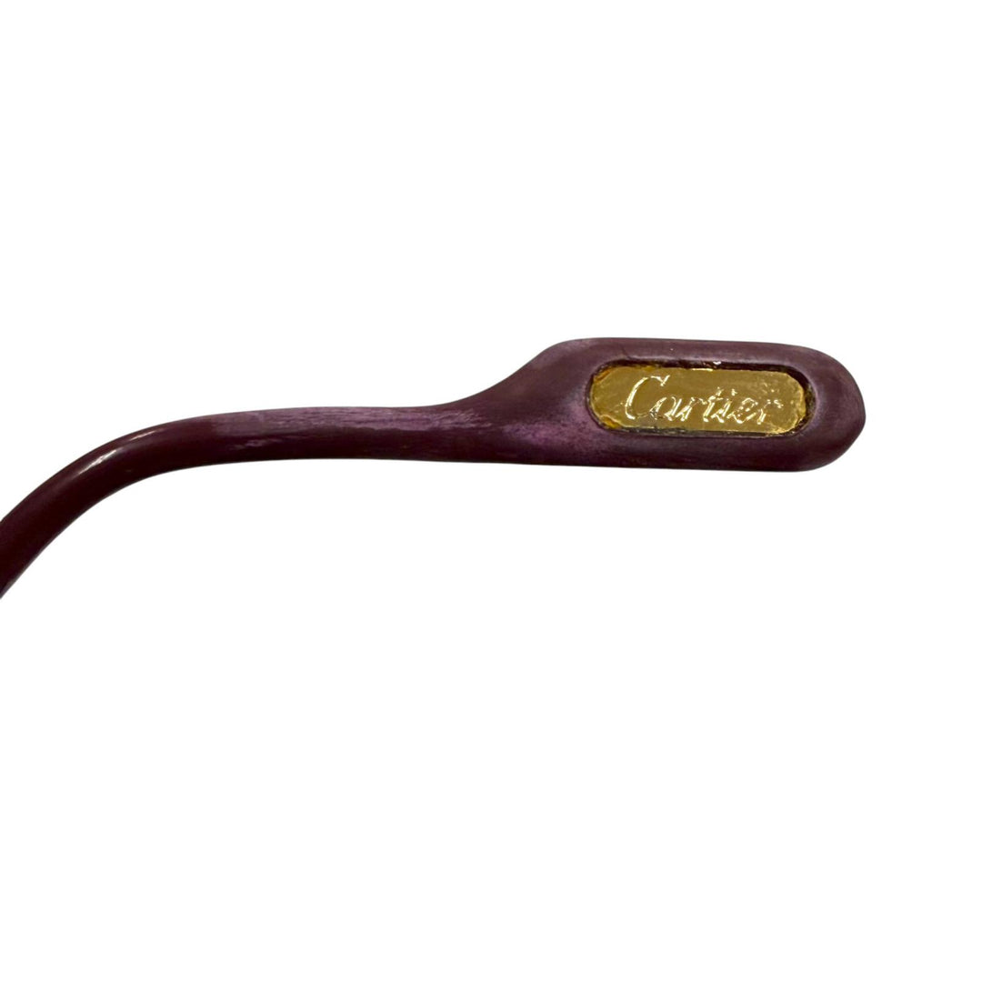 Good Cartier Glasses Rimless, two-point design with metal logo. gold mens