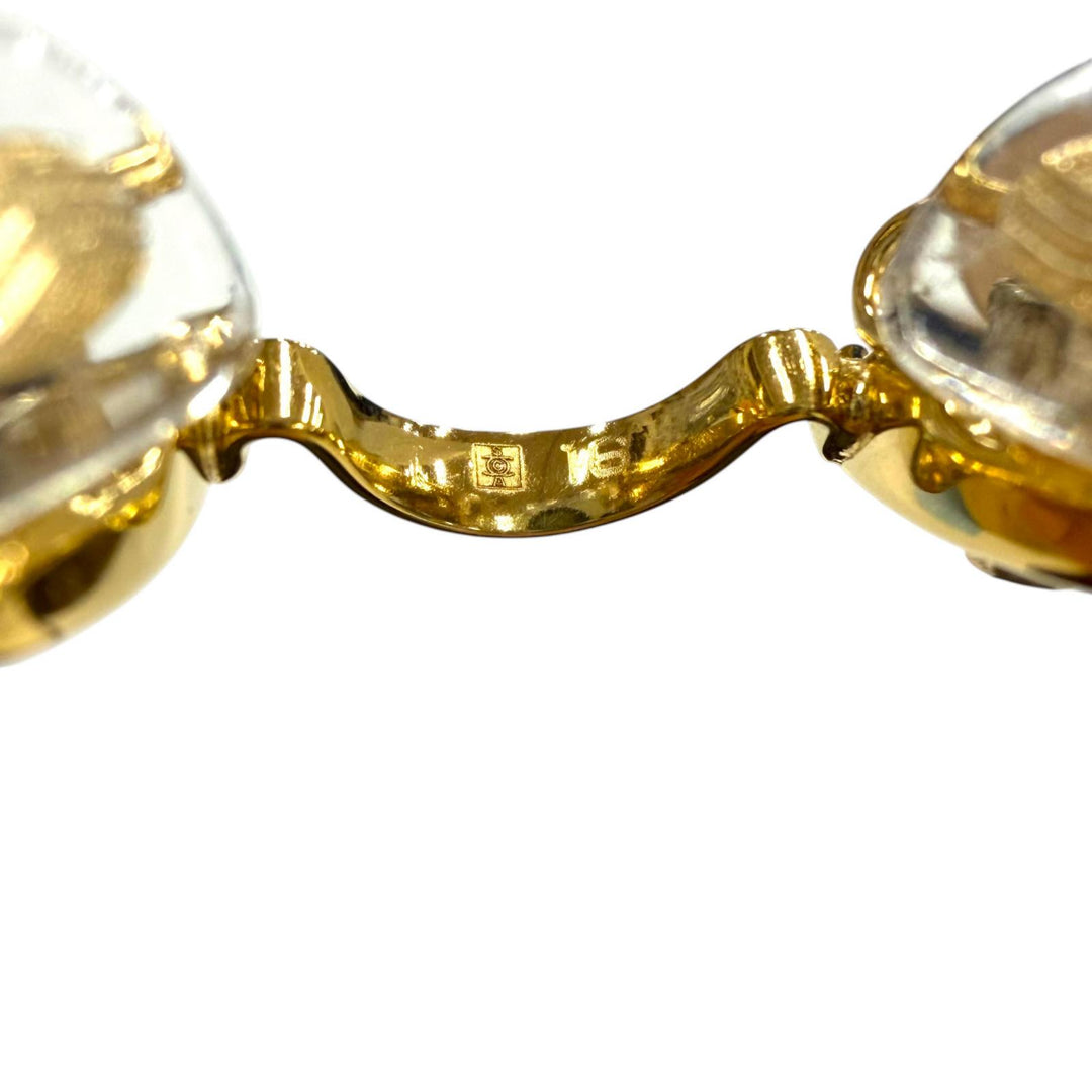 Good Cartier Glasses Rimless, two-point design with metal logo. gold mens