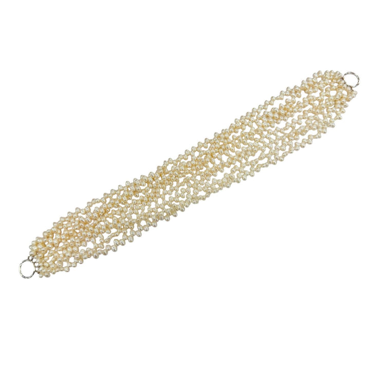 Great TIFFANY&Co. Necklace Torsade 8 stations white Freshwater pearl Women