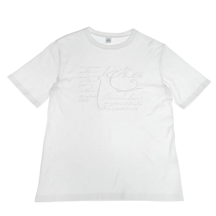 Great BERLUTI Short sleeve T-shirt Scritto Embroidery white S R27JRS135JAEK