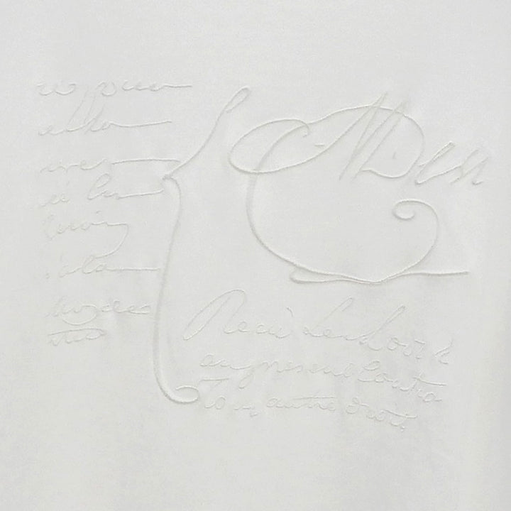 Great BERLUTI Short sleeve T-shirt Scritto Embroidery white S R27JRS135JAEK