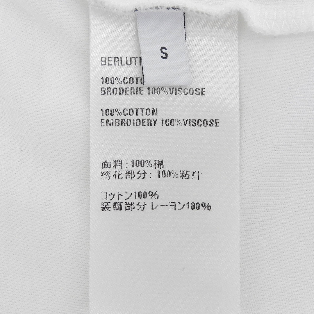 Great BERLUTI Short sleeve T-shirt Scritto Embroidery white S R27JRS135JAEK