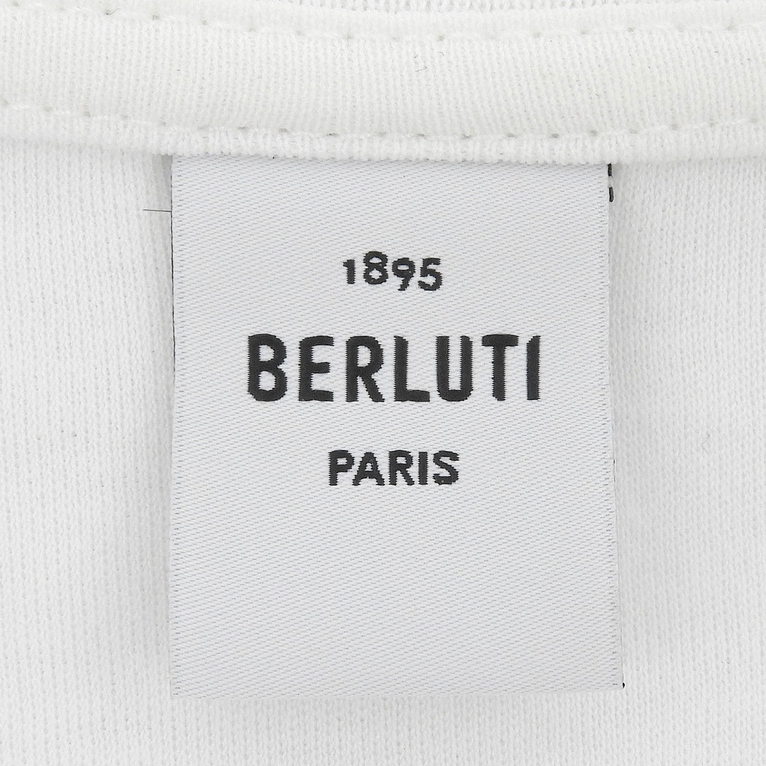 Great BERLUTI Short sleeve T-shirt Scritto Embroidery white S R27JRS135JAEK