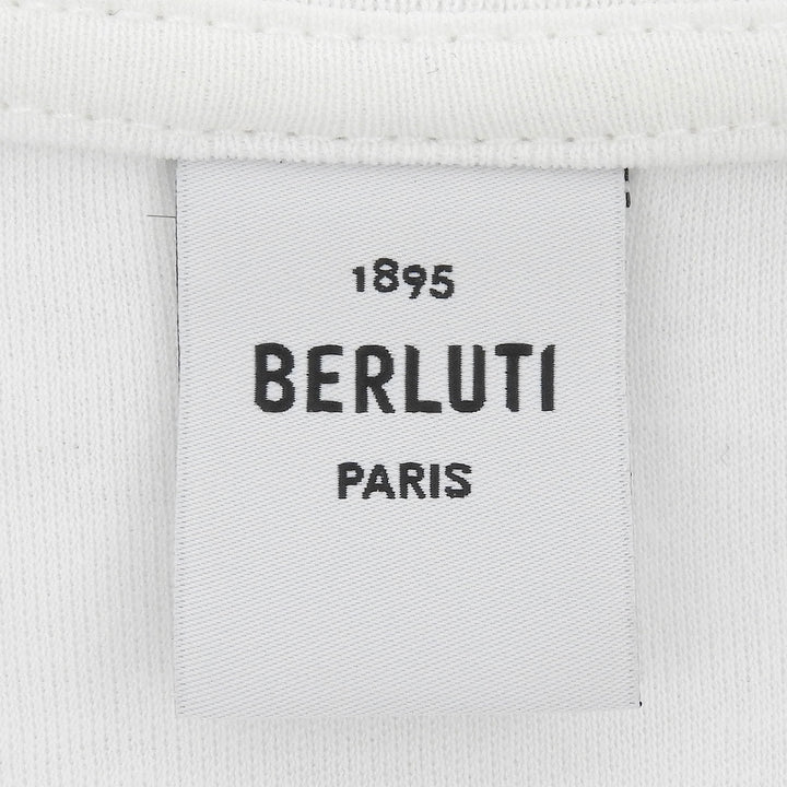 Great BERLUTI Short sleeve T-shirt Scritto Embroidery white S R27JRS135JAEK