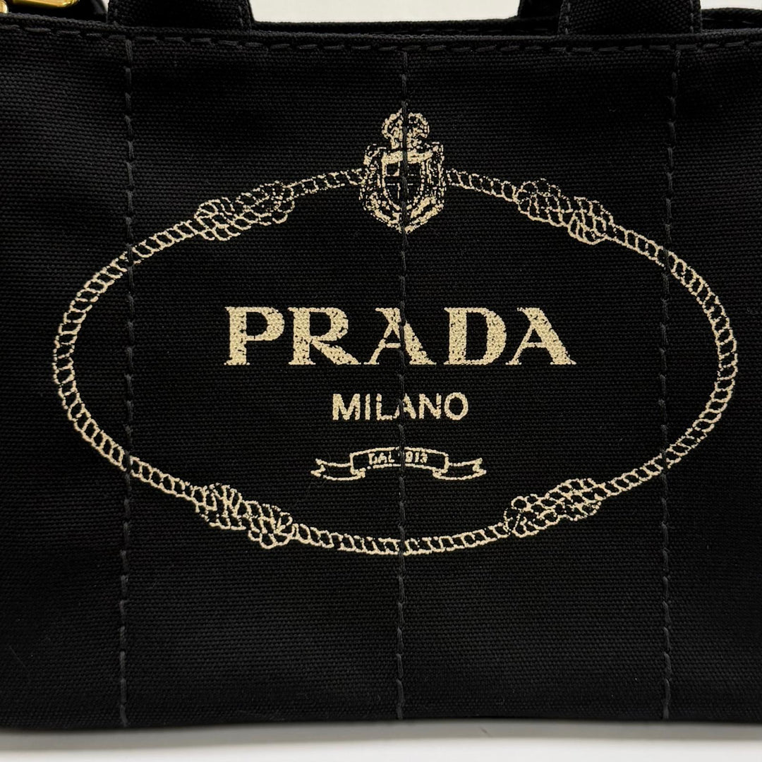 Excellent PRADA Tote Bag Canapa canvas Women 1BG439