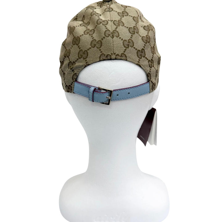 Pristine GUCCI YUKO HIGUCHI cap Beau Boris GG Canvas Leather beige