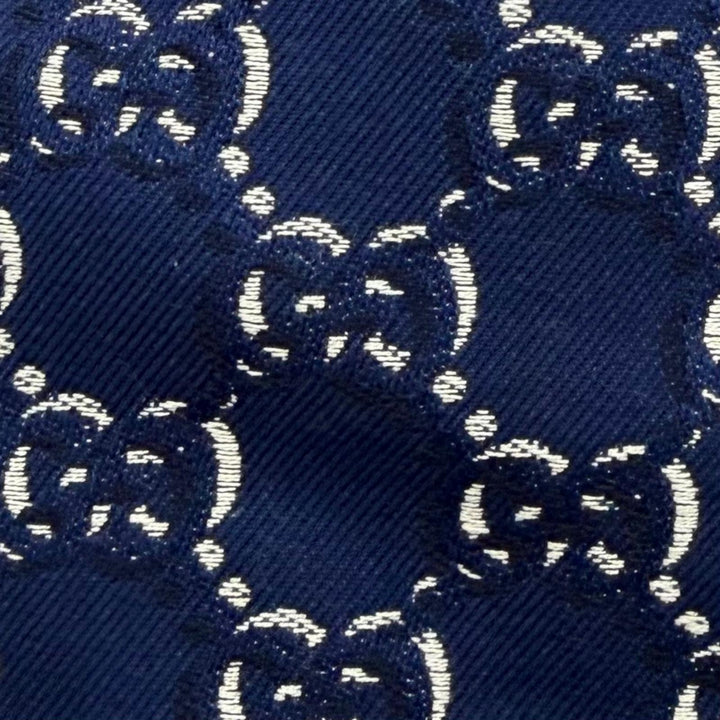 Pristine GUCCI hat GG pattern bucket Navy cotton mens M 817427