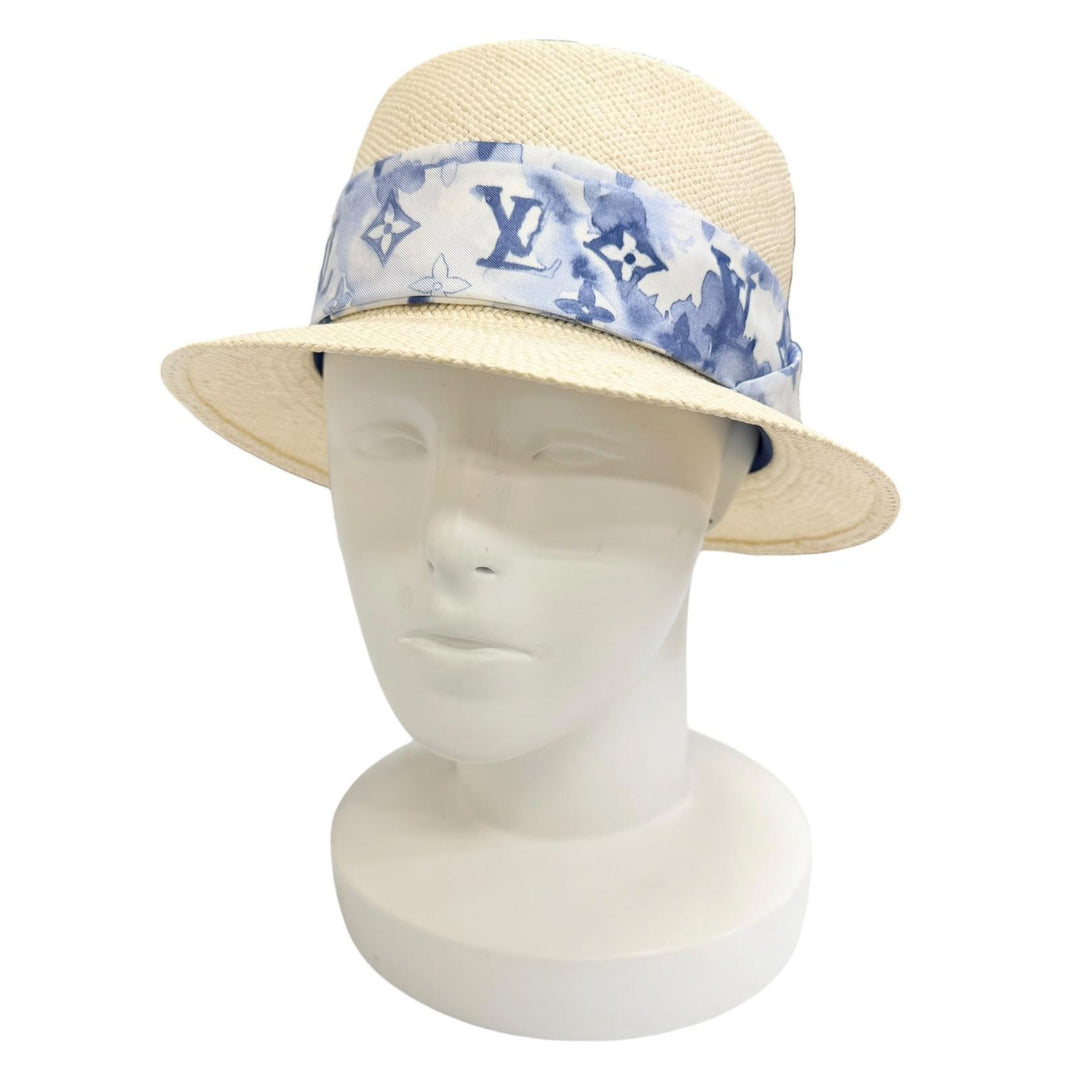 Great LOUIS VUITTON chapeau summer time straw hat bucket hat 58 M76762