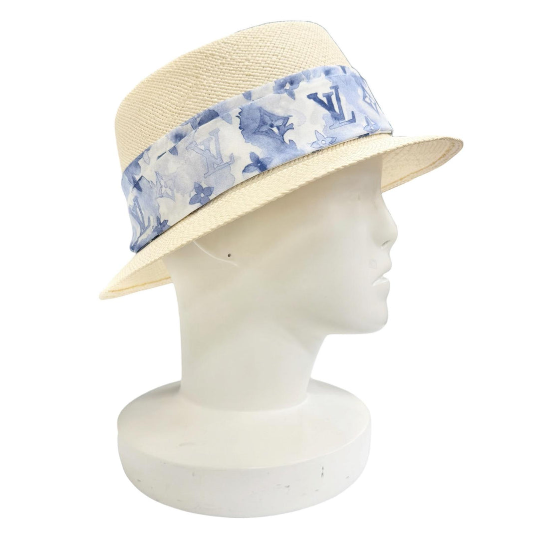 Great LOUIS VUITTON chapeau summer time straw hat bucket hat 58 M76762