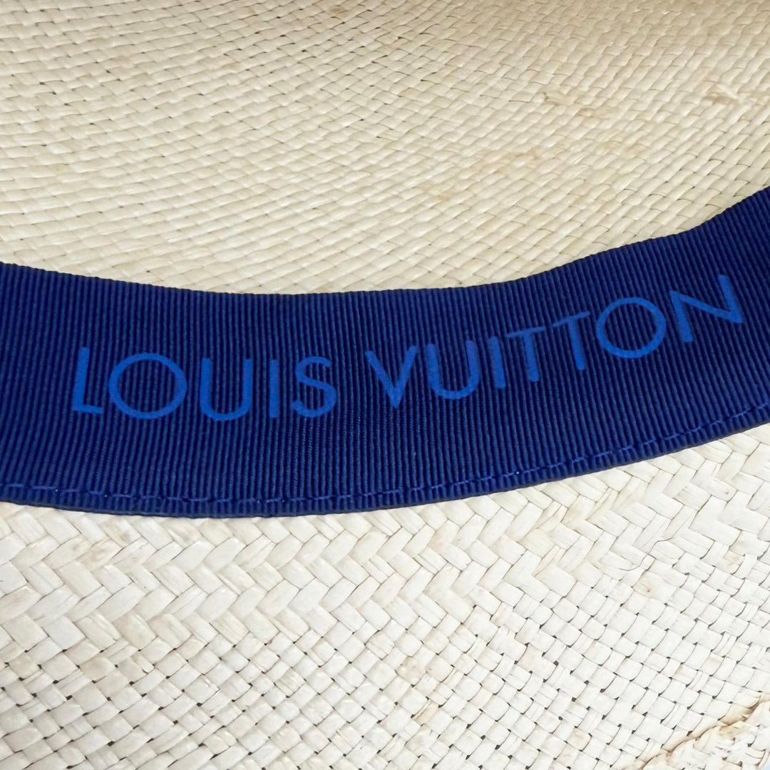 Great LOUIS VUITTON chapeau summer time straw hat bucket hat 58 M76762