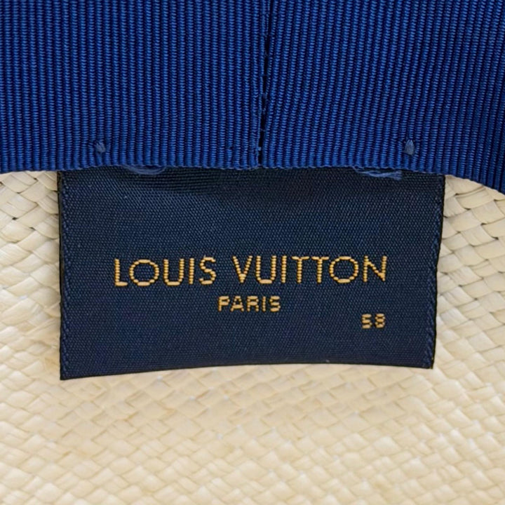 Great LOUIS VUITTON chapeau summer time straw hat bucket hat 58 M76762