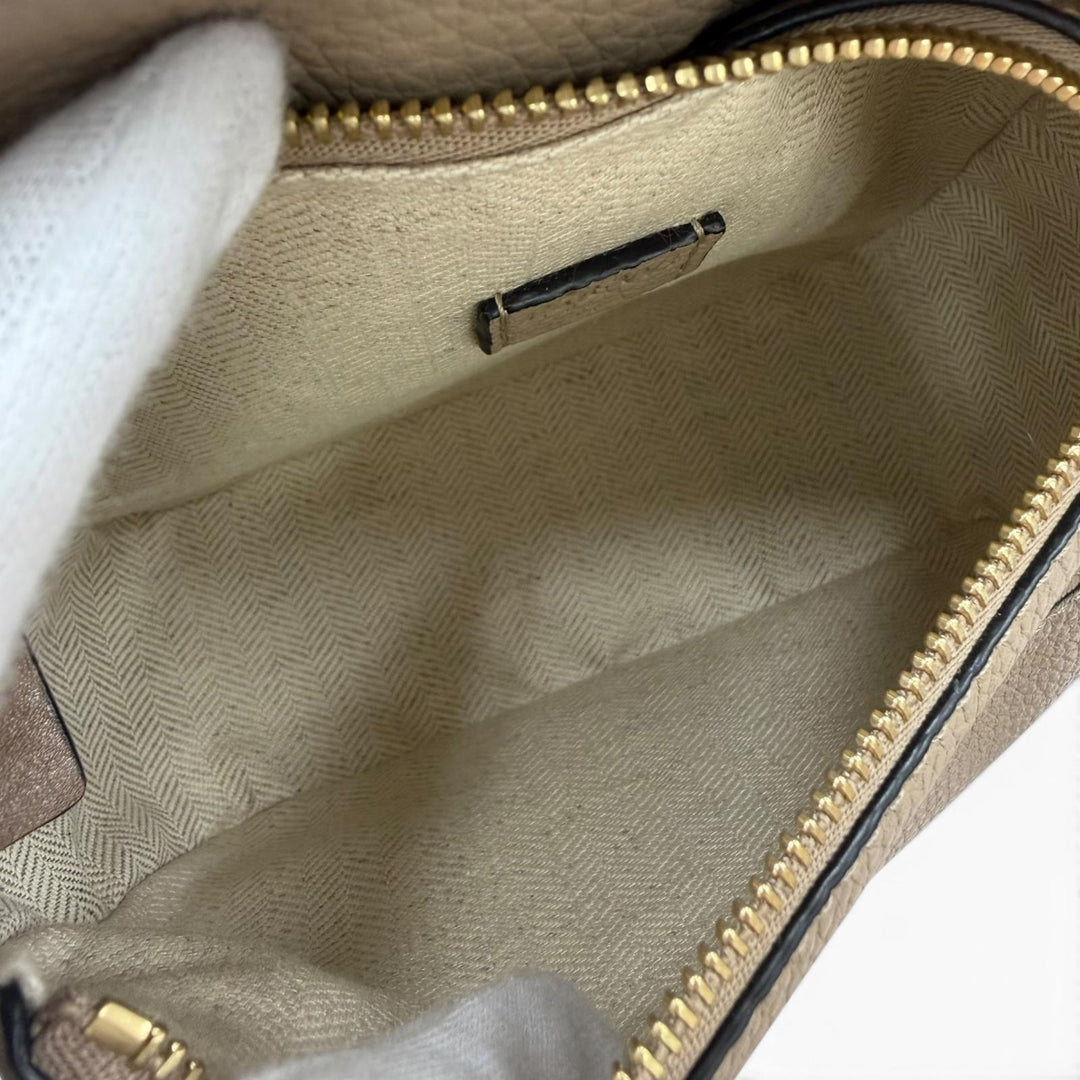 Excellent LOEWE Shoulder Bag Puzzle mini 2-way leather handbag beige A510U95X27