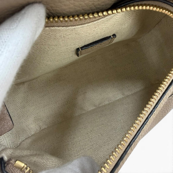 Excellent LOEWE Shoulder Bag Puzzle mini 2-way leather handbag beige A510U95X27