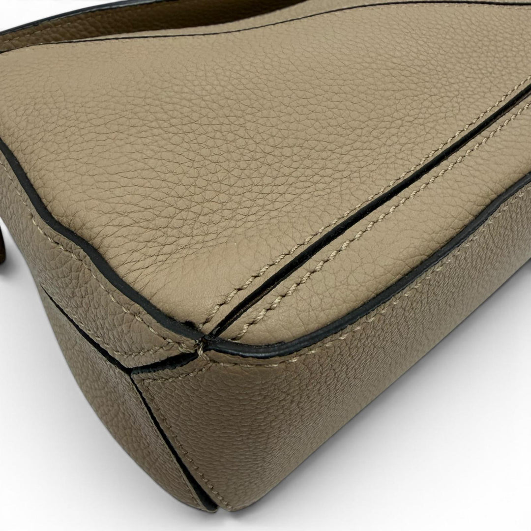 Excellent LOEWE Shoulder Bag Puzzle mini 2-way leather handbag beige A510U95X27