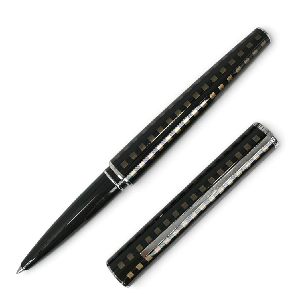 Excellent LOUIS VUITTON Ballpoint pen Jet rack Damier LV logo engraving N79144
