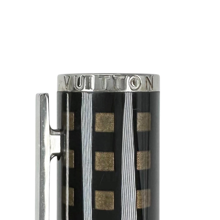 Excellent LOUIS VUITTON Ballpoint pen Jet rack Damier LV logo engraving N79144