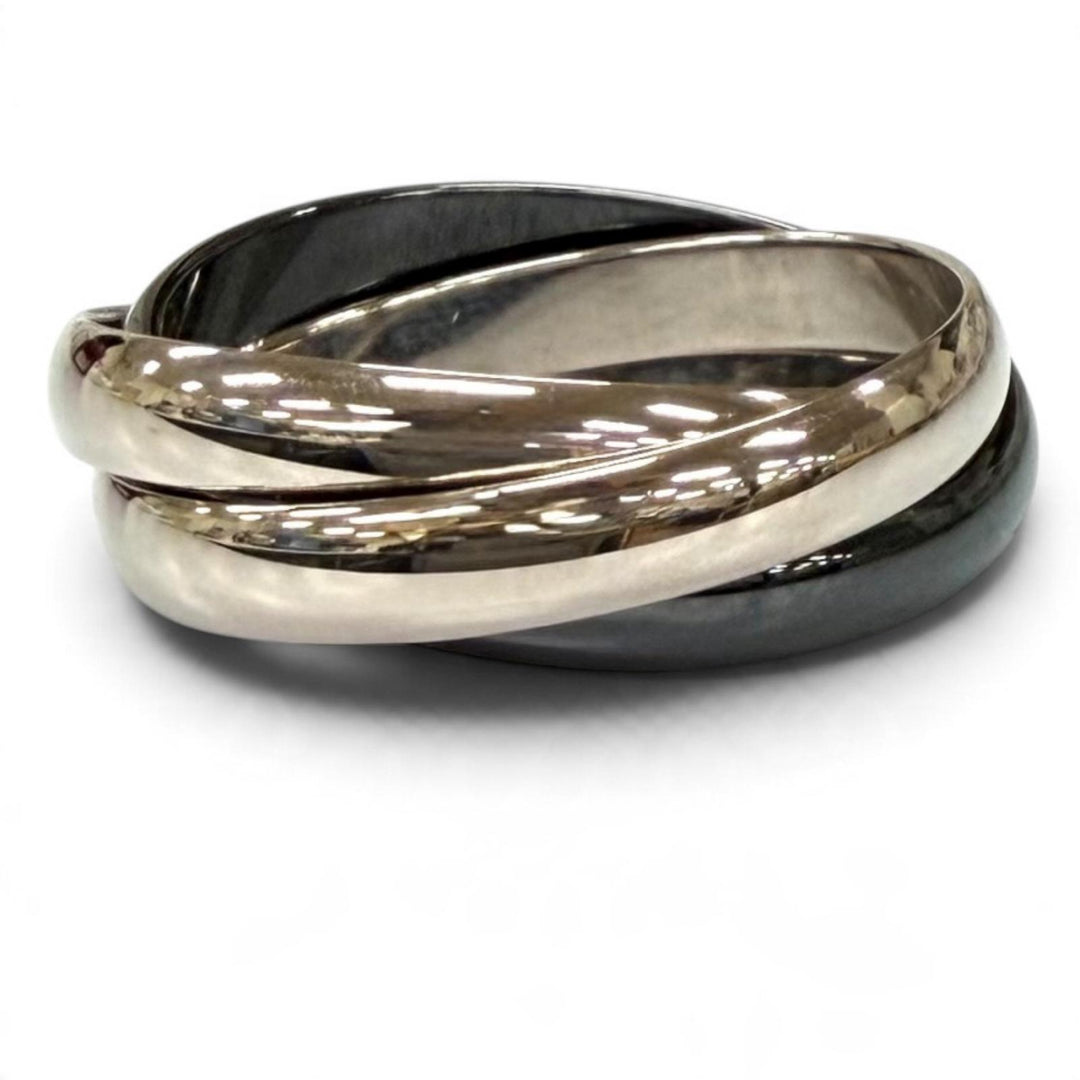 Excellent Cartier Trinity Ring Ceramic Classic Model 750 62 (equivalent to JP22)