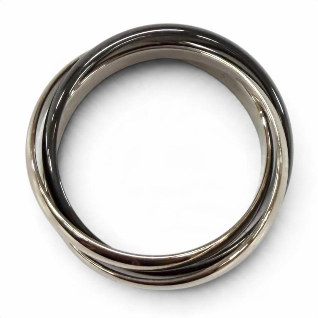 Excellent Cartier Trinity Ring Ceramic Classic Model 750 62 (equivalent to JP22)
