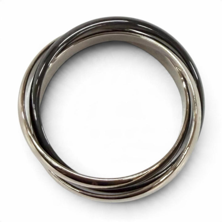 Excellent Cartier Trinity Ring Ceramic Classic Model 750 62 (equivalent to JP22)