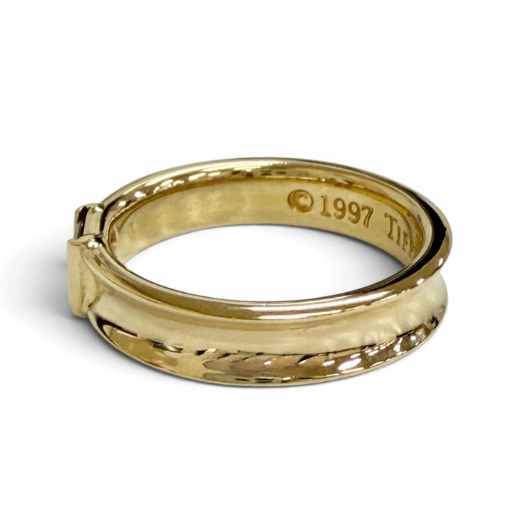 Excellent TIFFANY&Co. Stacking Ruby Ring 750(YG) 5.68g No. 14 Yellow Gold
