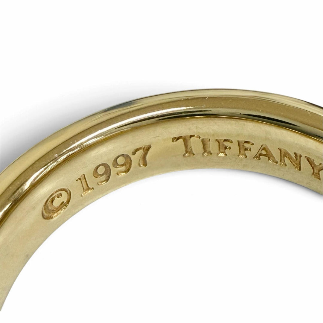 Excellent TIFFANY&Co. Stacking Ruby Ring 750(YG) 5.68g No. 14 Yellow Gold