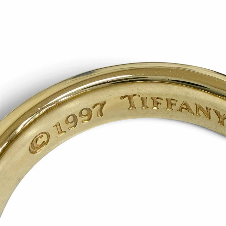 Excellent TIFFANY&Co. Stacking Ruby Ring 750(YG) 5.68g No. 14 Yellow Gold