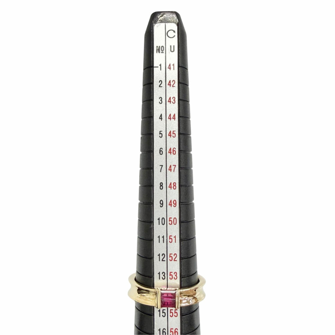 Excellent TIFFANY&Co. Stacking Ruby Ring 750(YG) 5.68g No. 14 Yellow Gold