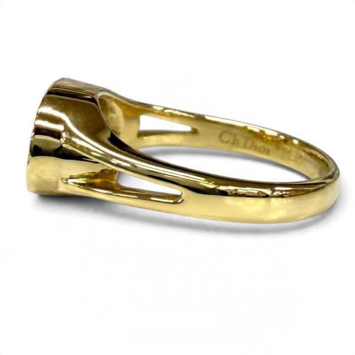 Excellent Christian Dior Ring ring Logo design diamond ring 688 750(YG)