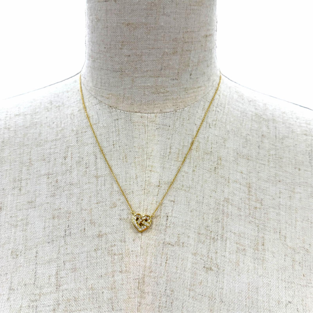 Great TIFFANY&Co. Necklace Heart motif Chain Yellow Gold 750 Women