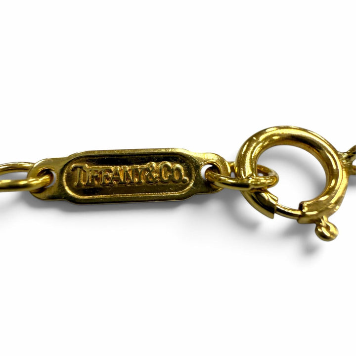 Great TIFFANY&Co. Necklace Heart motif Chain Yellow Gold 750 Women