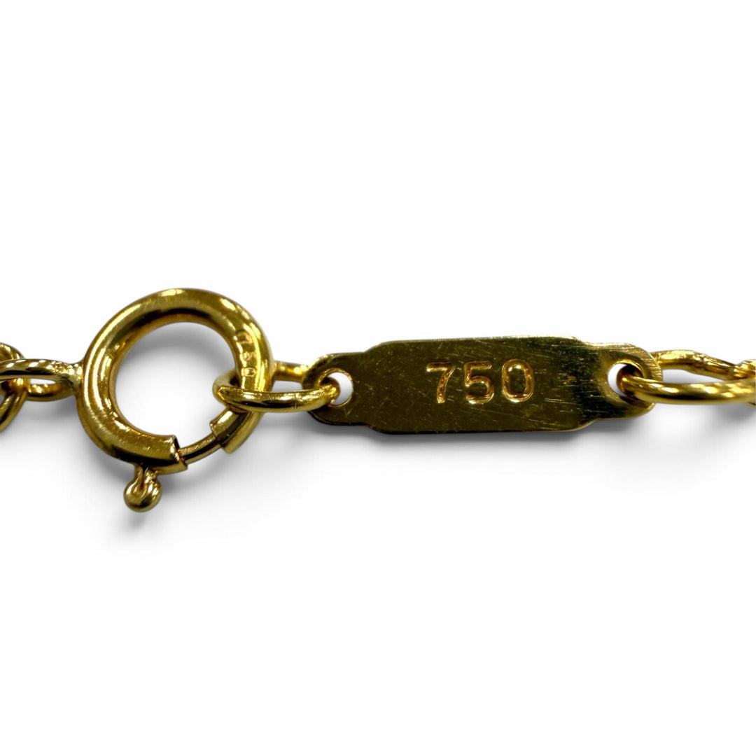 Great TIFFANY&Co. Necklace Heart motif Chain Yellow Gold 750 Women