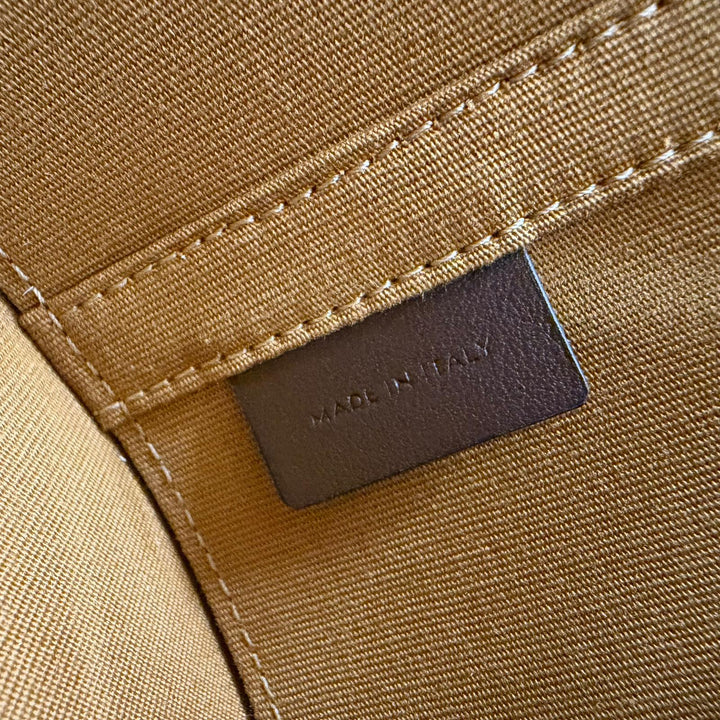 Pristine CELINE Shoulder Bag Tambour Raffia Medium Triomphe natural Raffia