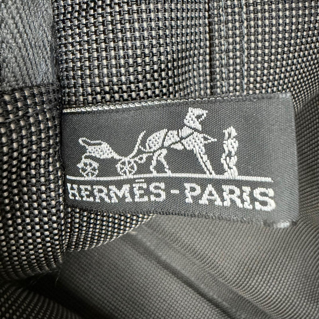 Excellent HERMES Tote Bag Her Line MM Serie Metal canvas with padlock and lock.